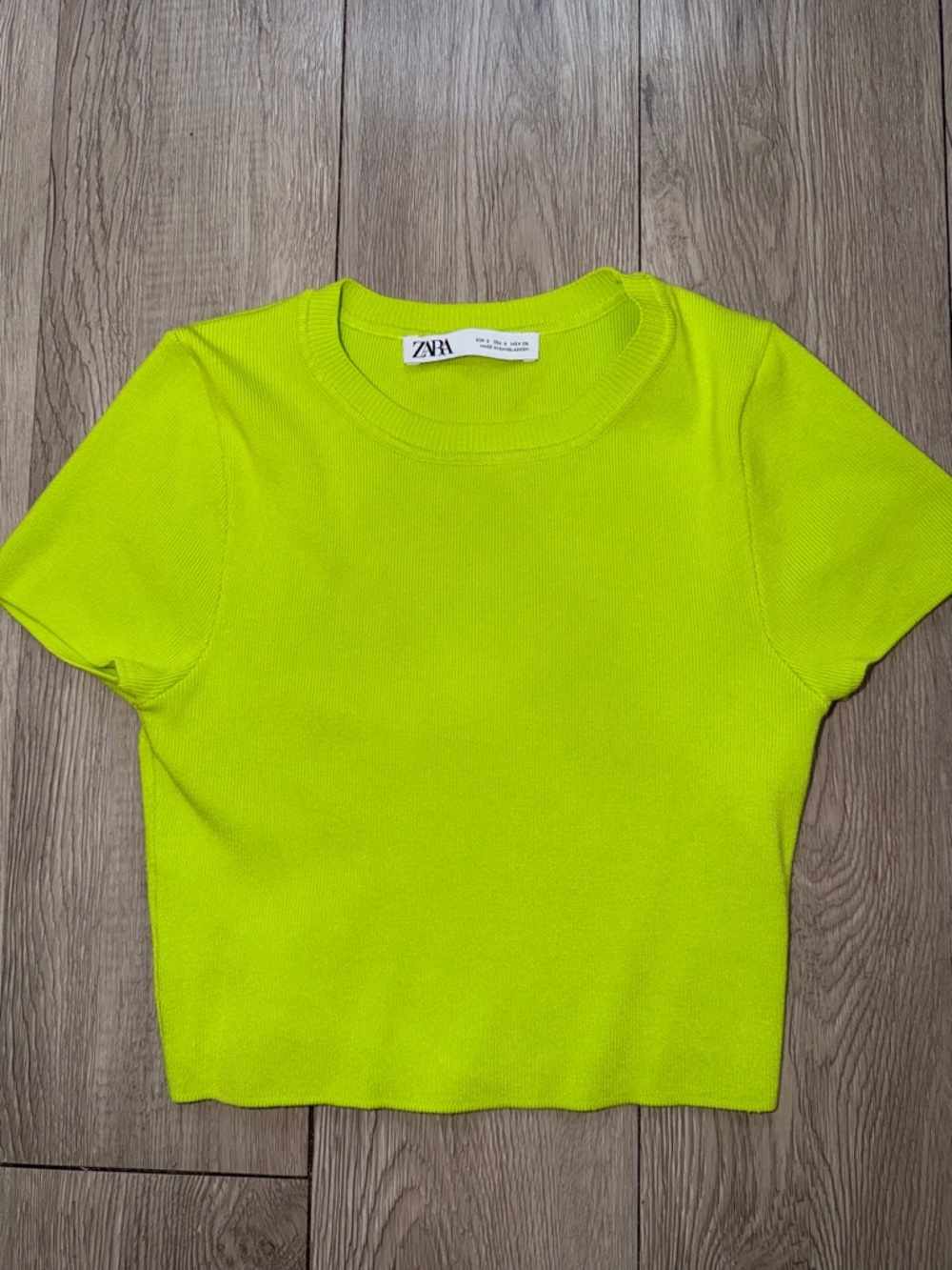 Zara crop knit top S
